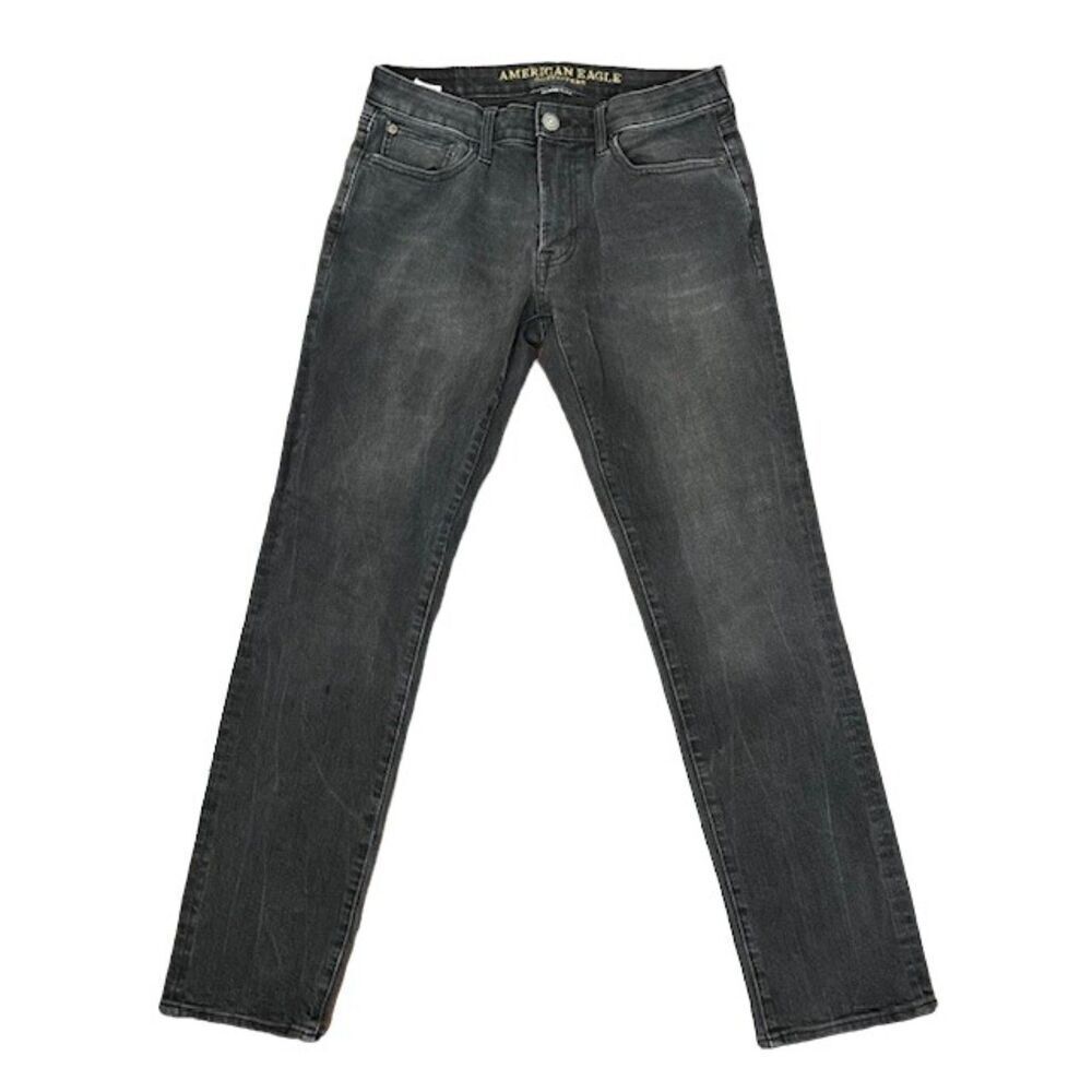American Eagle Extreme‎ Flex 4 Slim Straight Men's Black Stonewashed Jeans 30x32